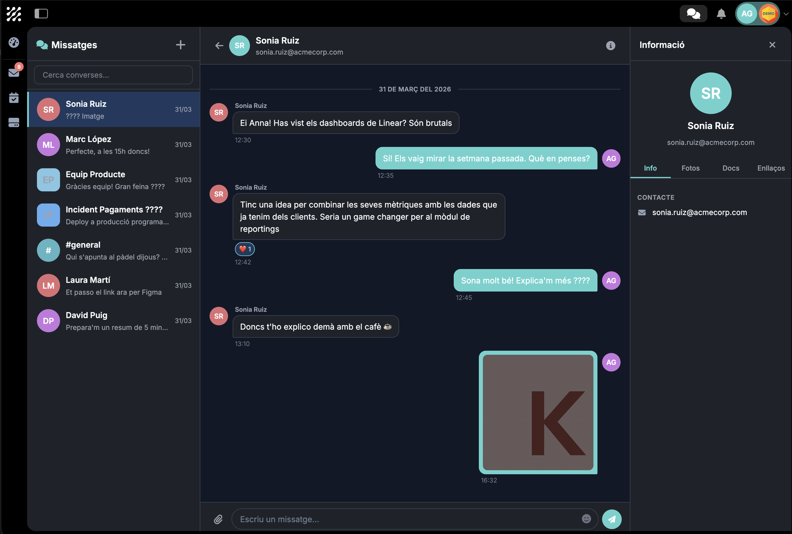 Xat corporatiu &mdash; Captures de pantalla 1